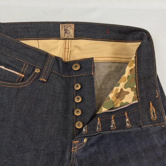 PRPS Straight 13.75 oz Raw Selvedge Button Fly Jeans Men's 29 - Picture 4 of 12